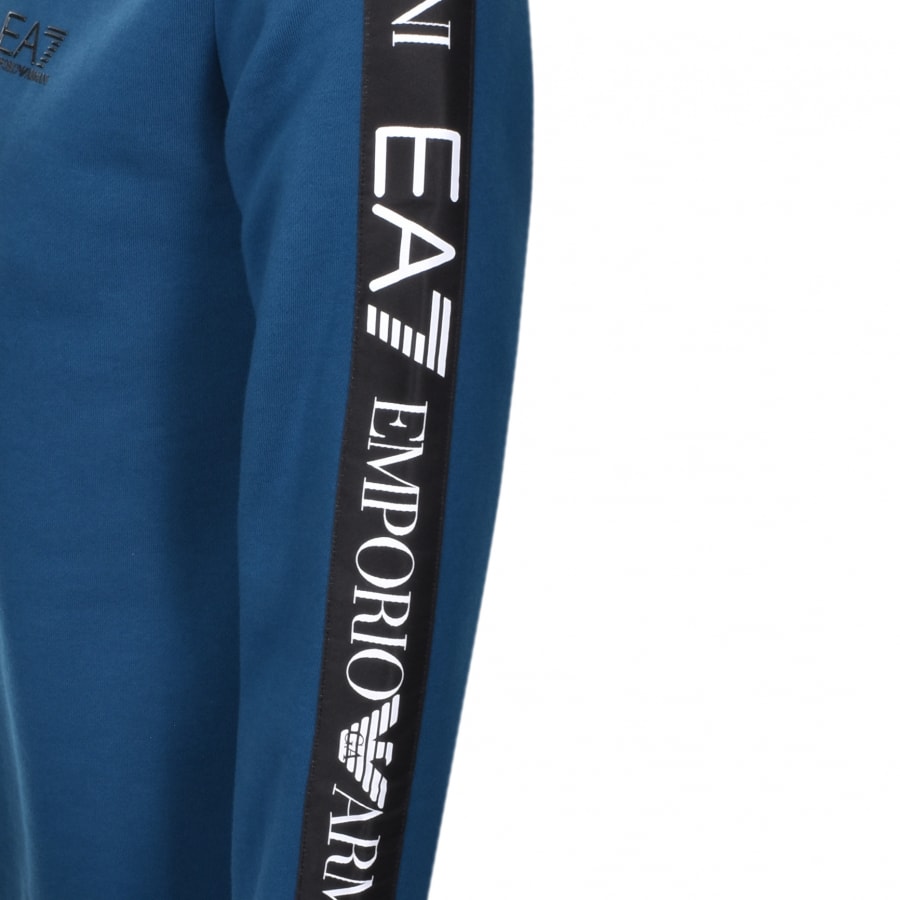Alternative Image for ProductEA7 Emporio Armani Full Zip Logo Hoodie Blue3